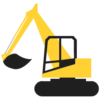 cartoon image of a backhoe